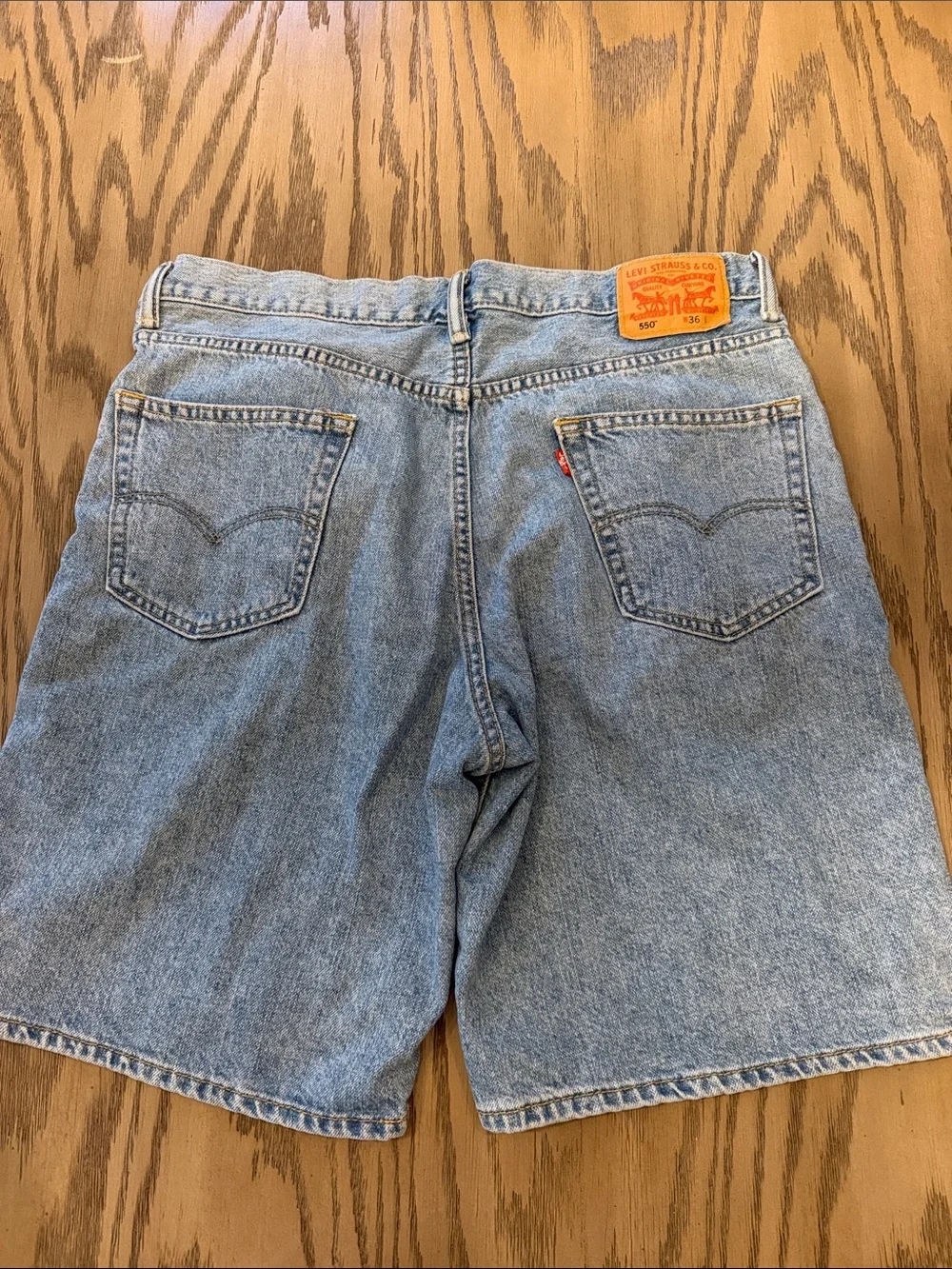 Levi's Light Blue Denim Skirt with Red Tab